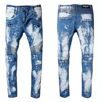 balmain jeans slim nouveaux styles ocean bleu